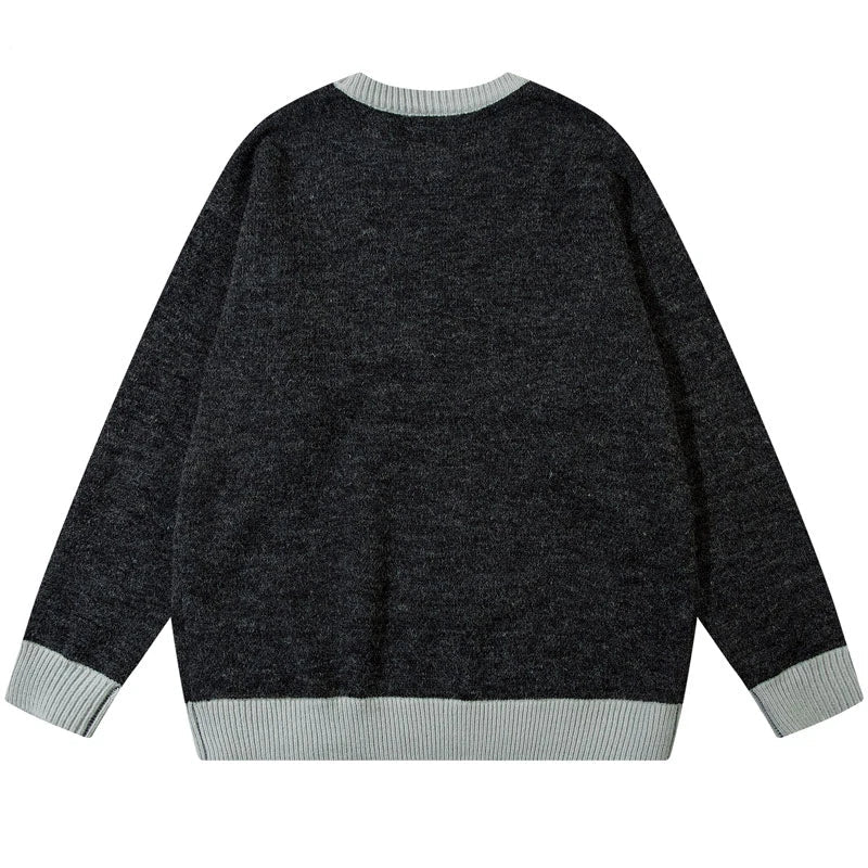 Kawaii Cartoon Dinosaur Knitted Pullover Sweater