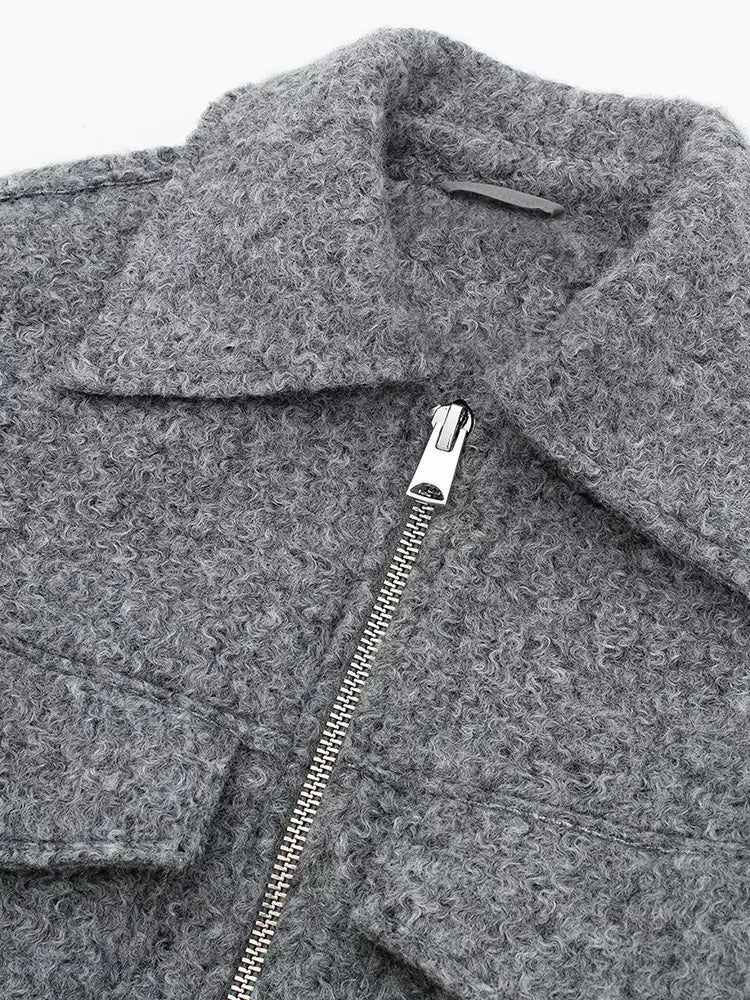 Fleece Turn-down Collar Jacket