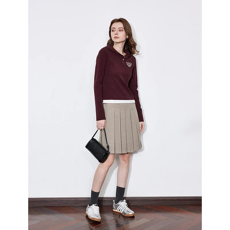 Colorful Slim Fit Hooded Sweatshirt