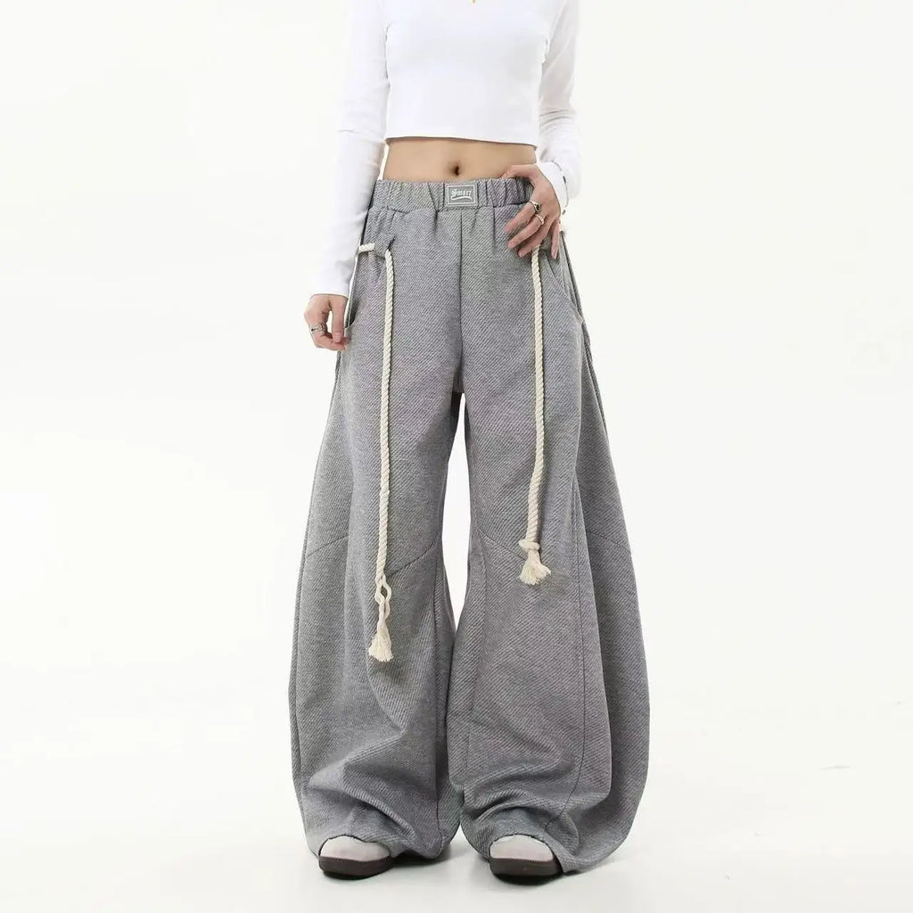 Retro Supper Baggy Drawstring Sweatpants