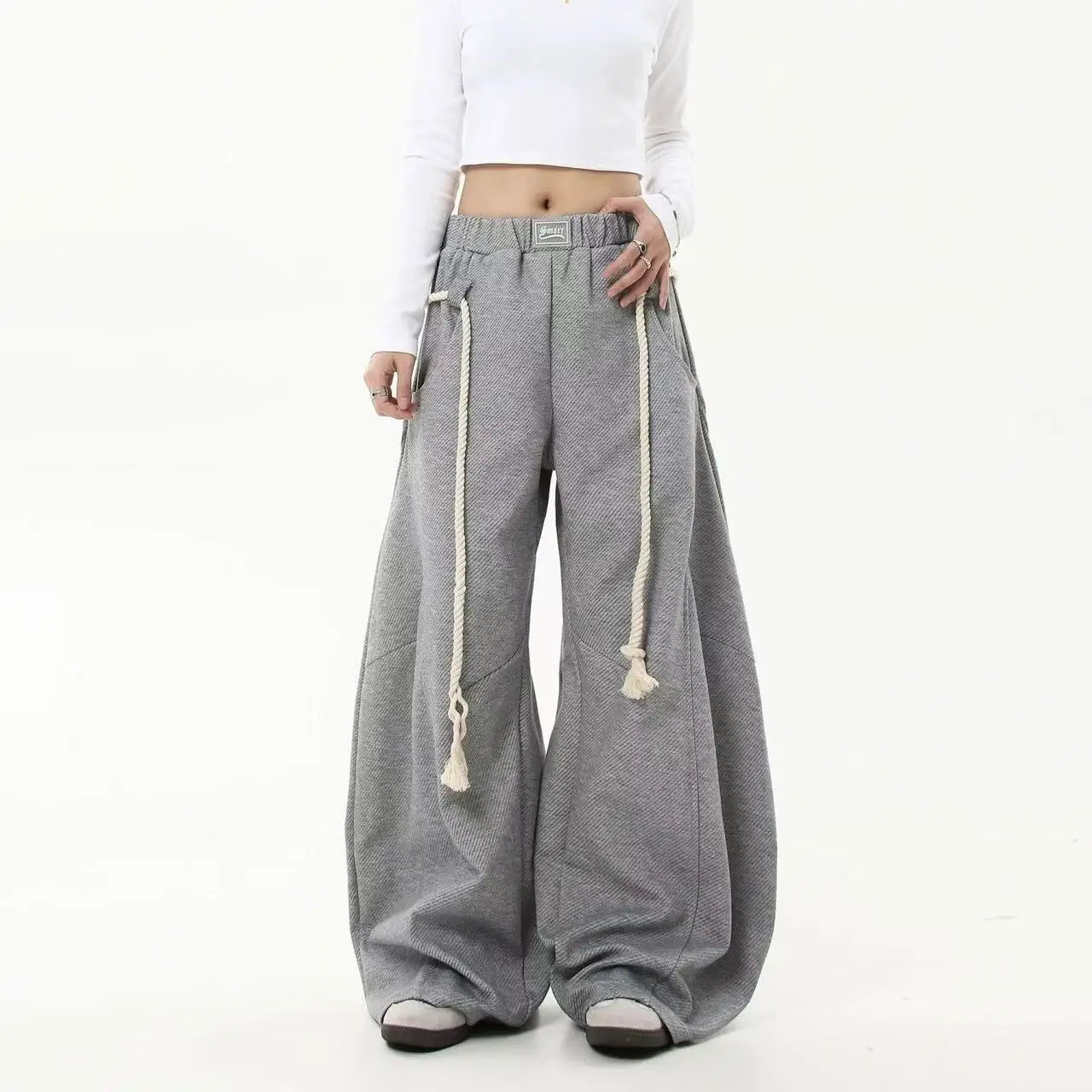 Retro Supper Baggy Drawstring Sweatpants