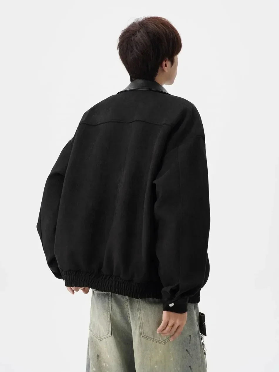 Kinetic Color Blocked Tooling Lapel Jacket