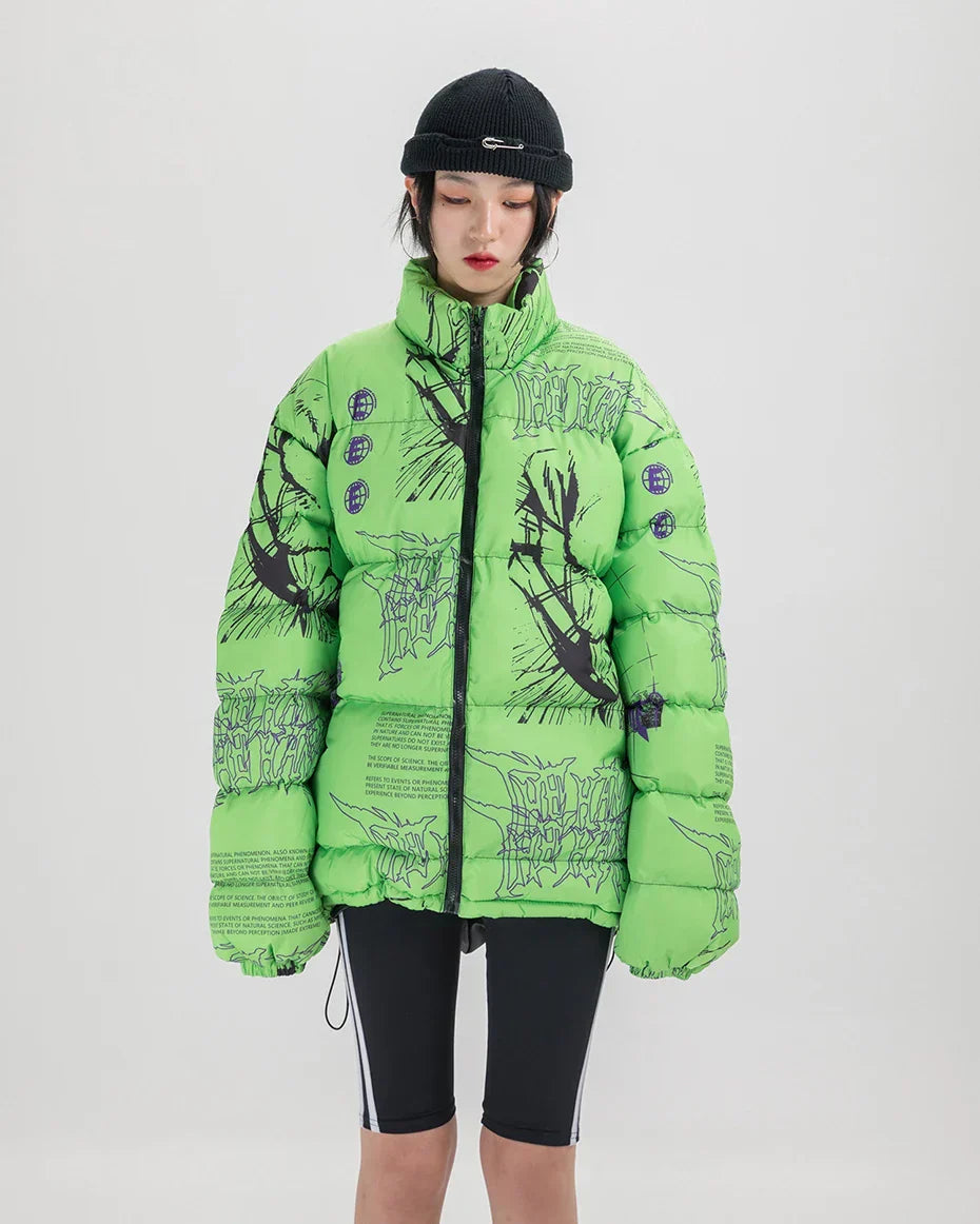 Chaos Graphic Puffer Jacket