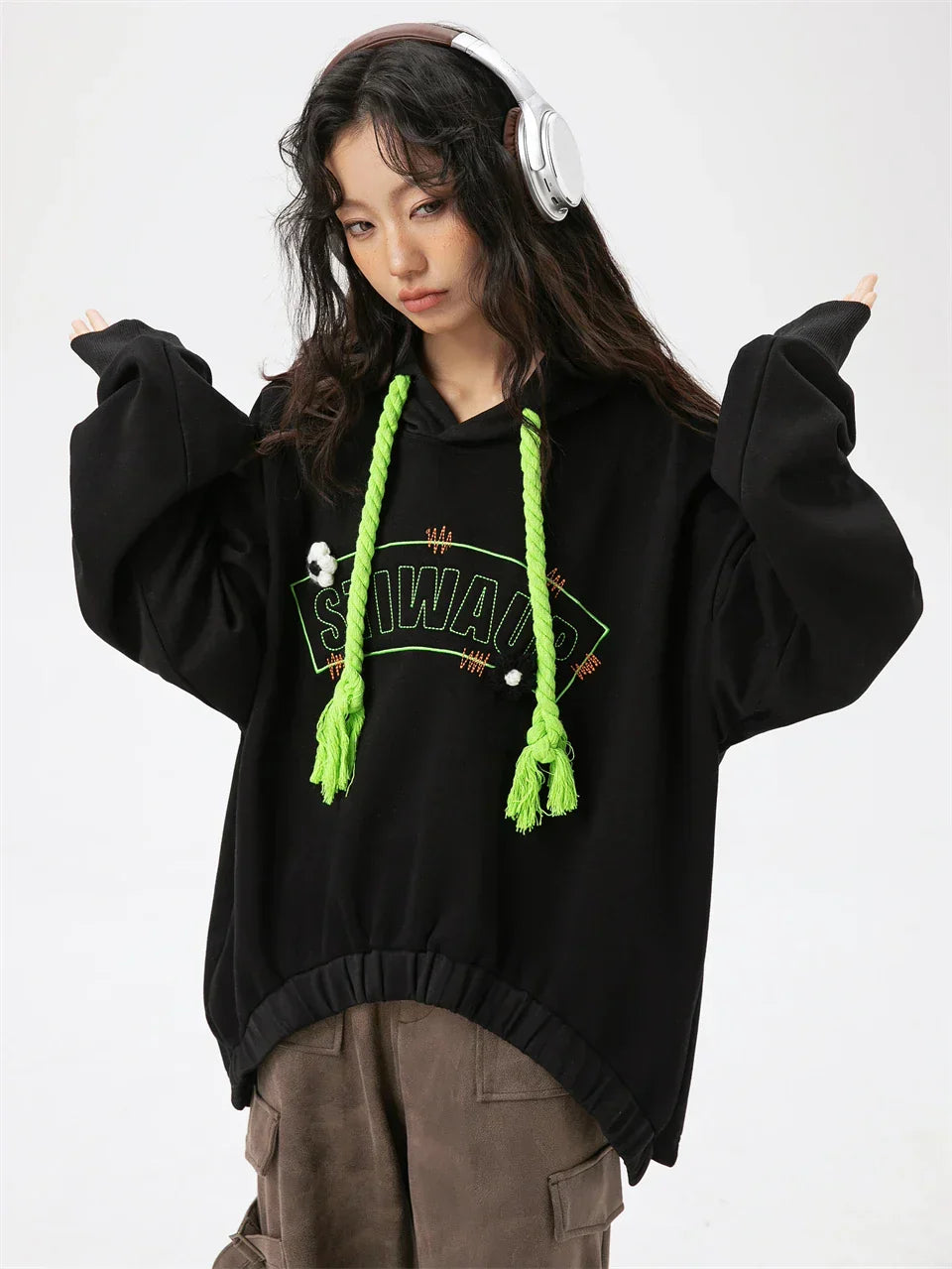 Electric Vibes Oversized Hoodie