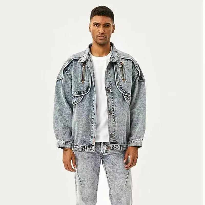 Flattering Slim Fit Vintage Denim Jacket