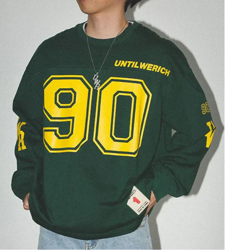 Casual Retro Oversized Loose Letter Print Sweatshirt