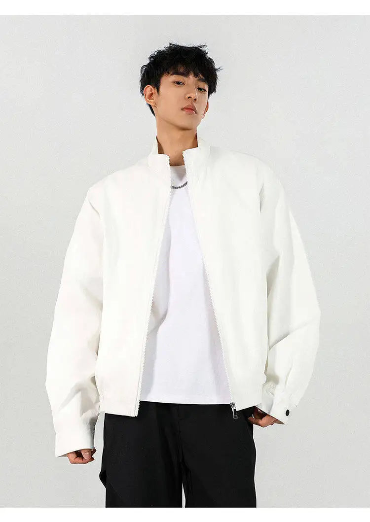 Streetwear Stylish Zip-Up Stand Collar Casual Jacket