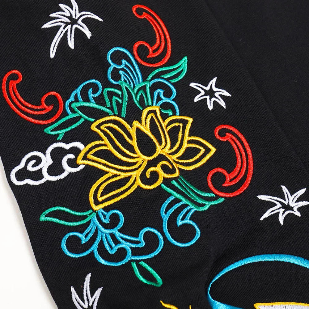 Oversized Chinese Embroidery Sweatshirt