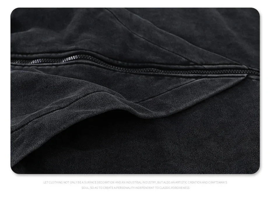 Retro Black Oversized Hoodie