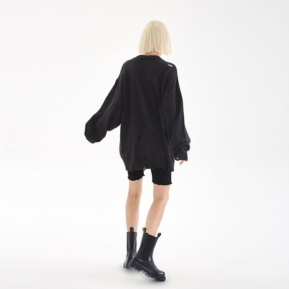 Ripped Knitted Sweater