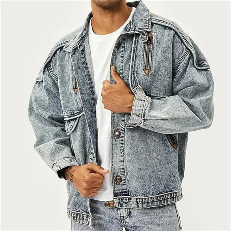 Flattering Slim Fit Vintage Denim Jacket