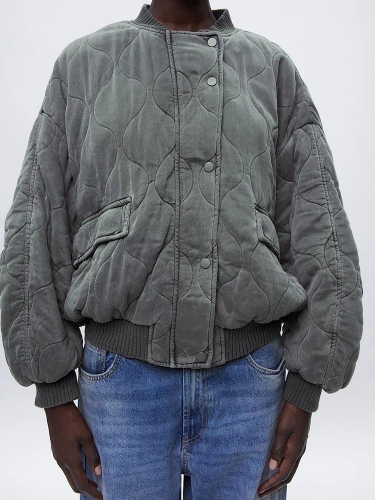 Textured Bomber Jacket