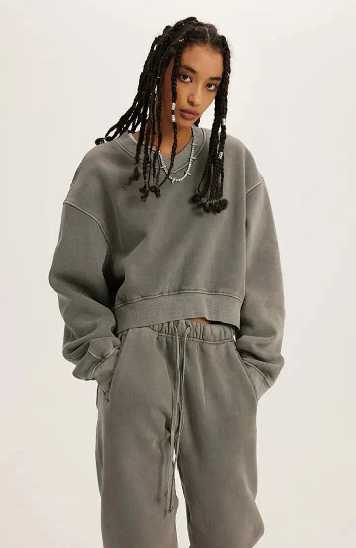 Women's Fleece Cropped Sweatshirt