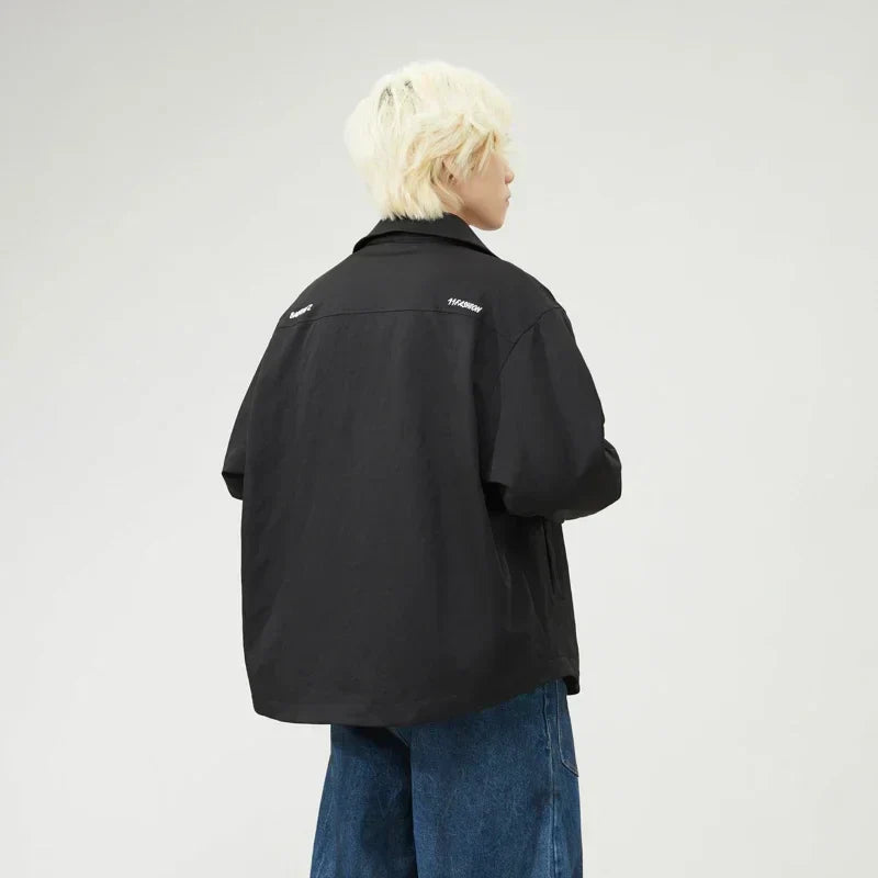 Flattering Vintage Loose Casual Letter Jacket