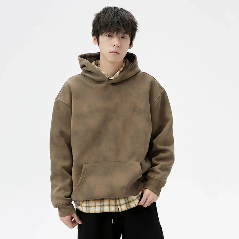 Letter Embroidery Tie-dye Hoodie