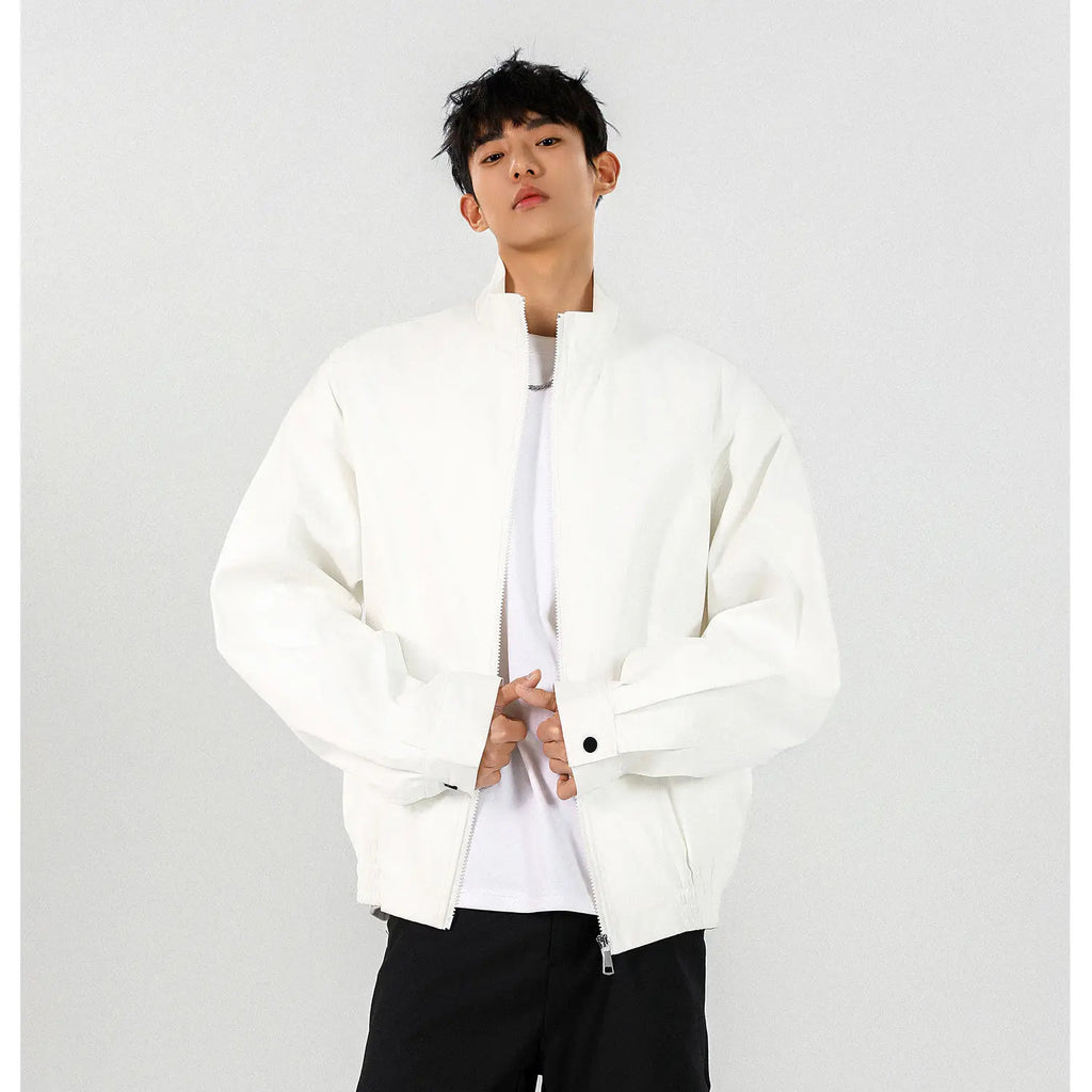 Streetwear Stylish Zip-Up Stand Collar Casual Jacket