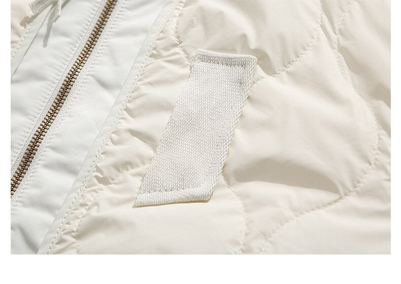 Retro Patched Zip-up Puffer Jacket