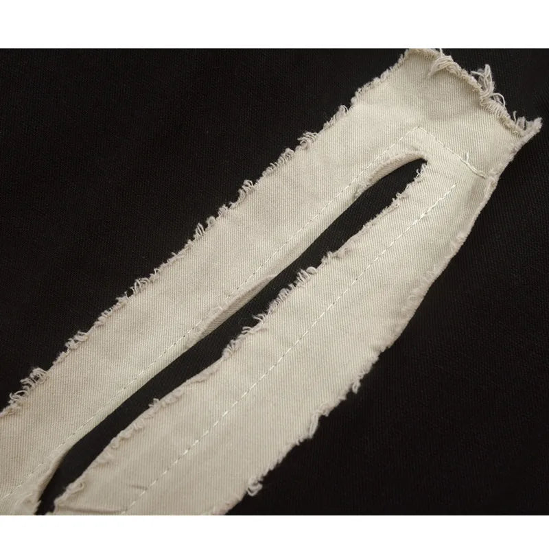 Oversized Patchwork Distrssed Jacket