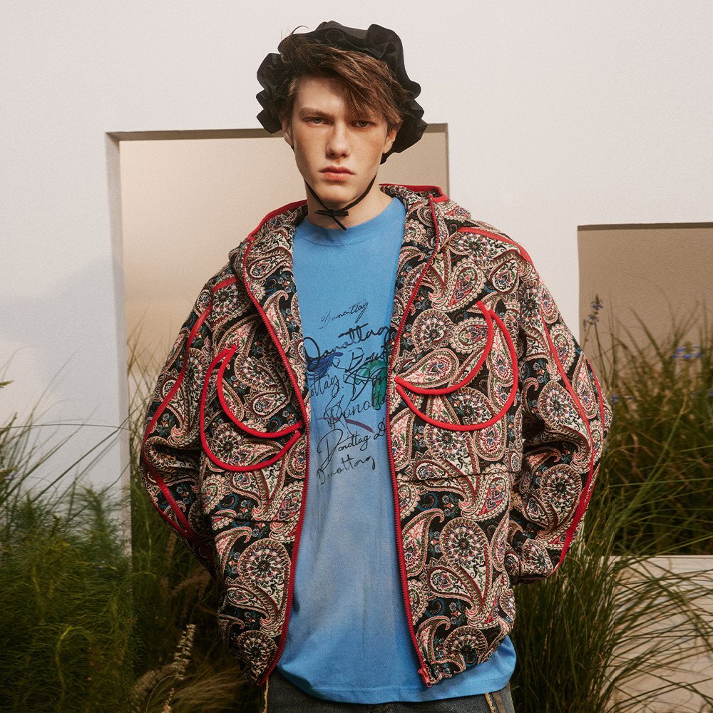 Colorful Cashew Flower Print Jacket