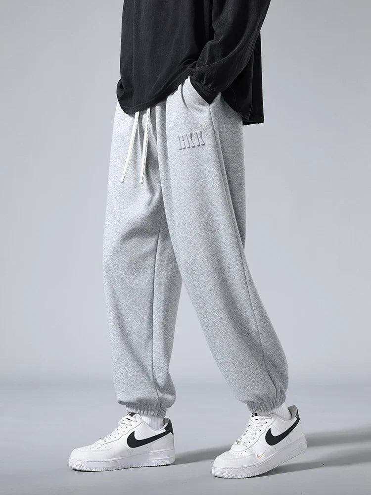 Model wearing the grey Elastic Cuff Lounge Pants