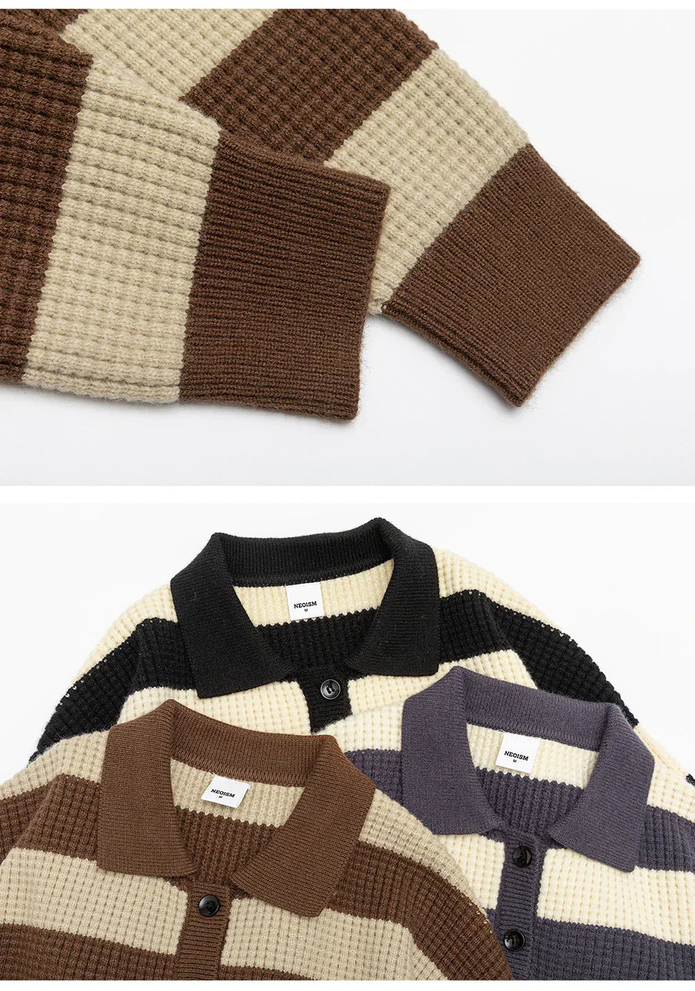 Classic Striped Polo Sweater