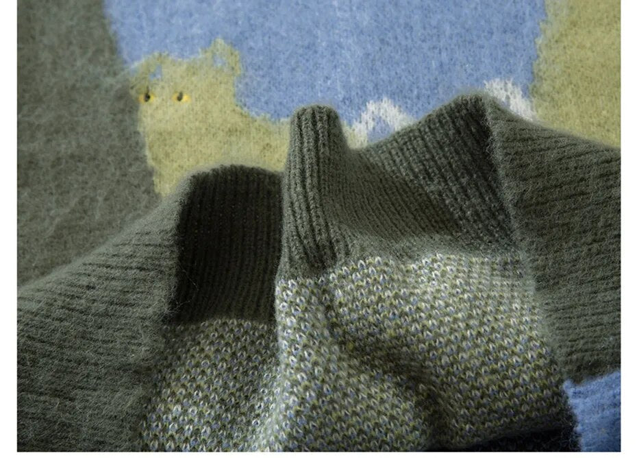 Starry Cats Knitted Sweater