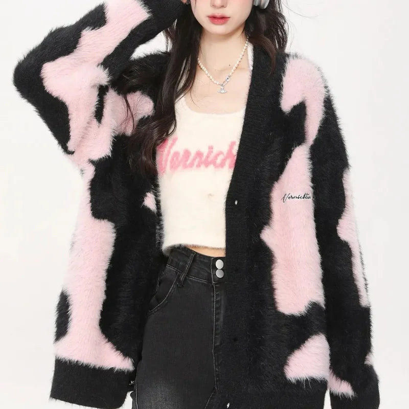 Women Cool Cozy Oversized Knitted Cardigan