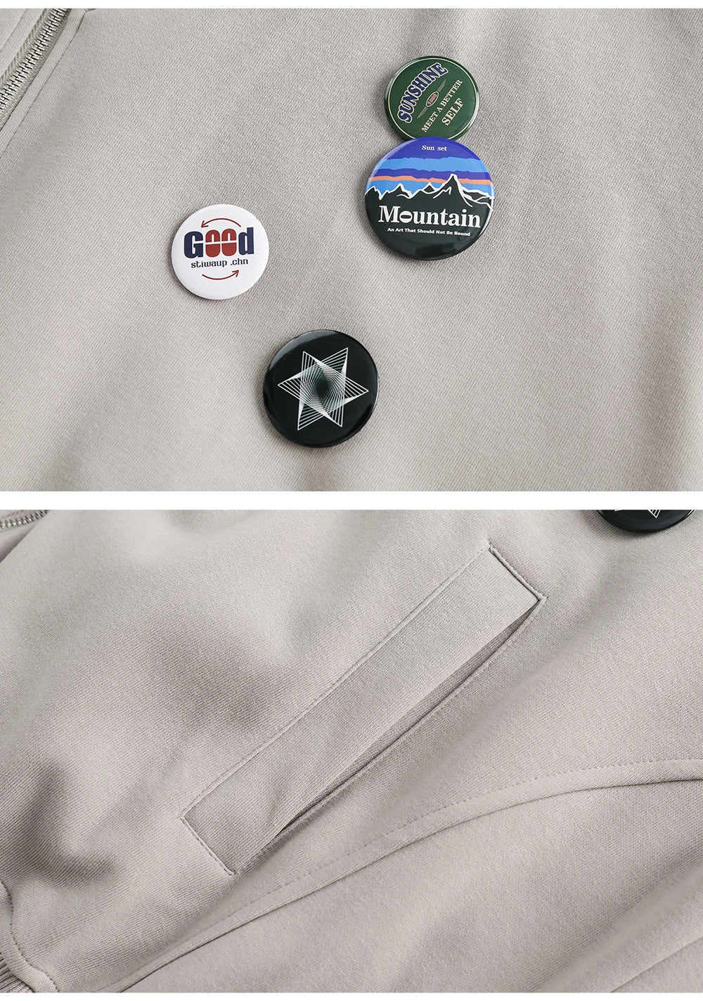 Loose Sports Zip-Up Hoodie