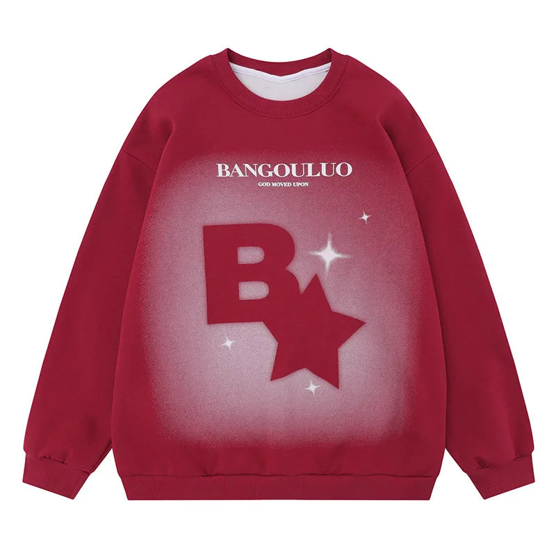 Y2k Star Print Sweatshirt