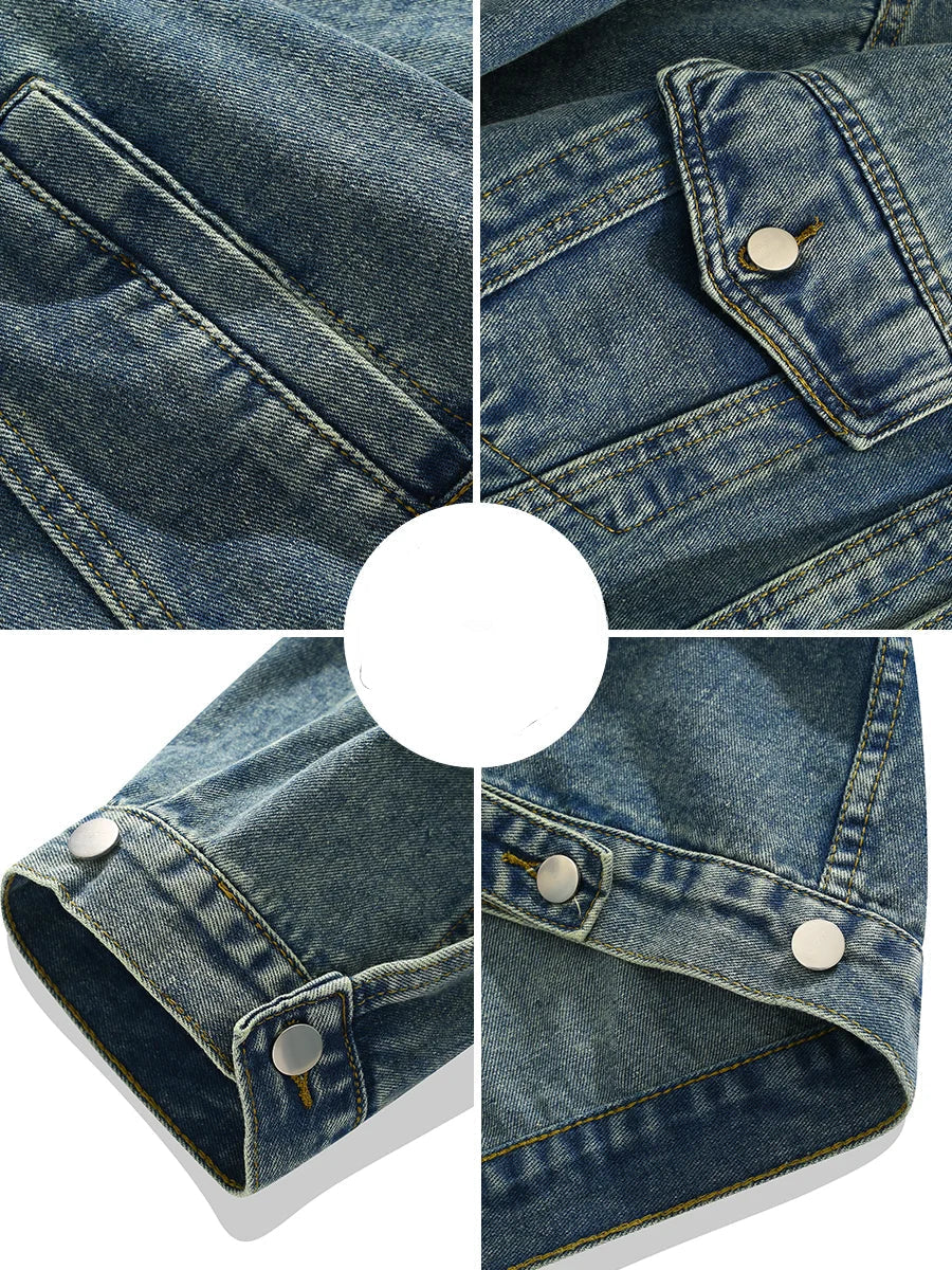 Chinese Style Lace-Up Denim Jacket