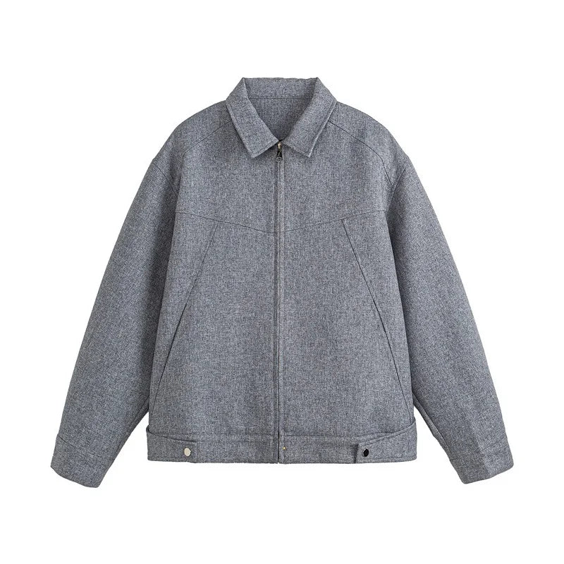 Men Patchwork Loose Vintage Casual Retro Jacket