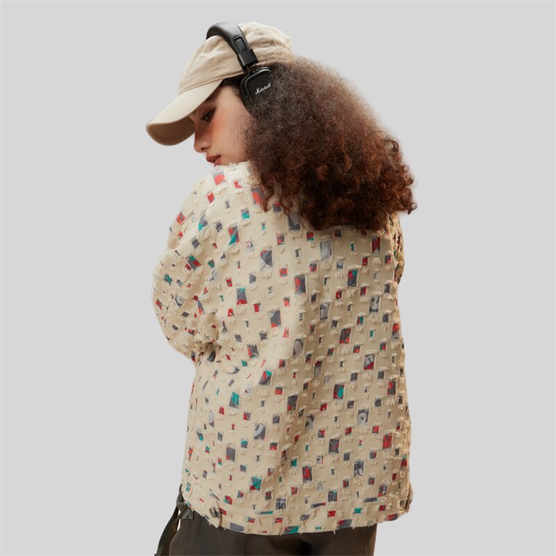 Color Patches Denim Jacket
