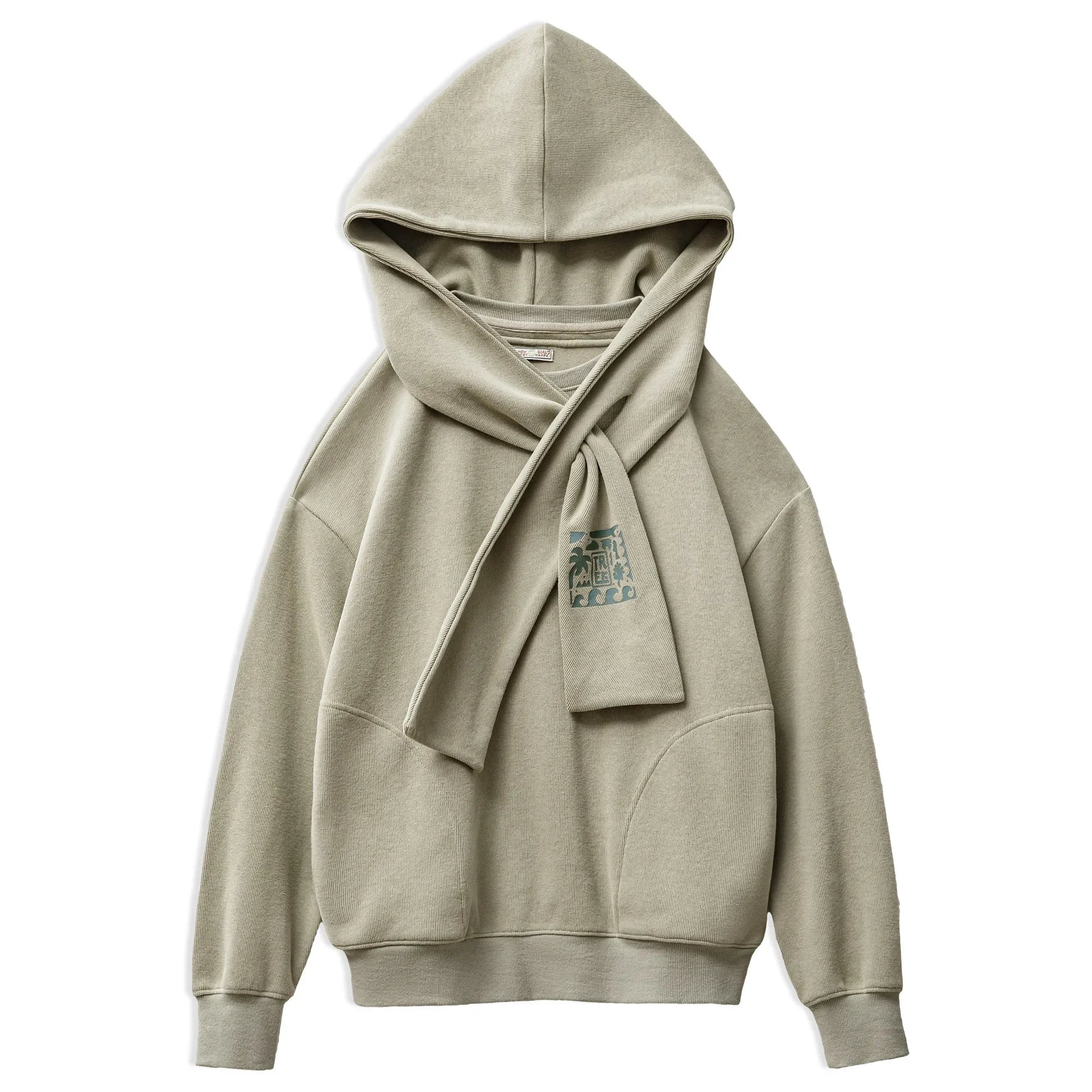 Trek Theme Print Cape Style Sweatshirt