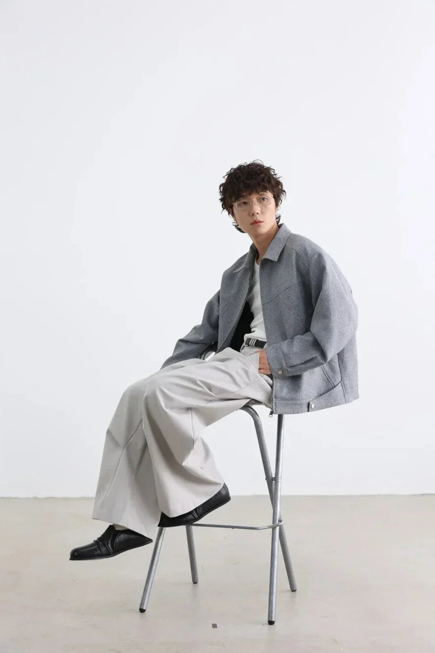 Men Patchwork Loose Vintage Casual Retro Jacket