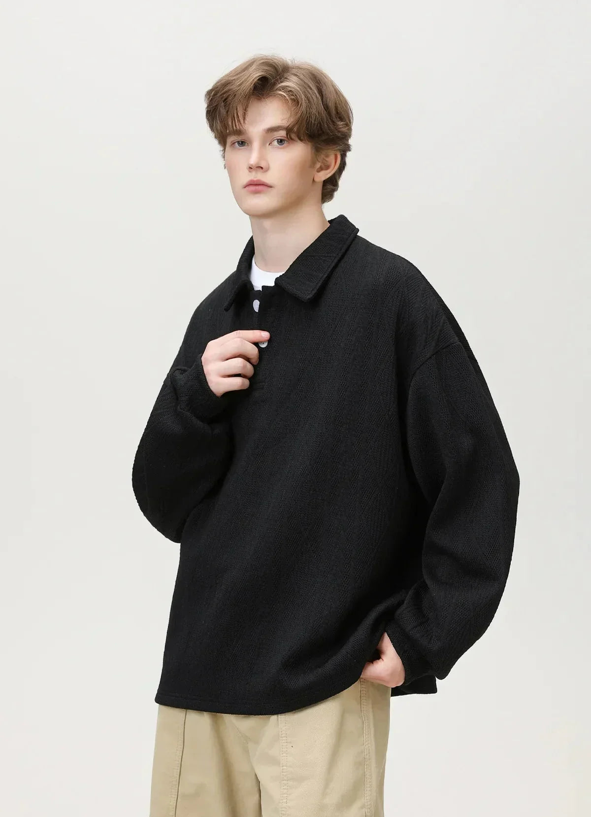 Casual Ancient Money Lapel Collar Sweatshirt