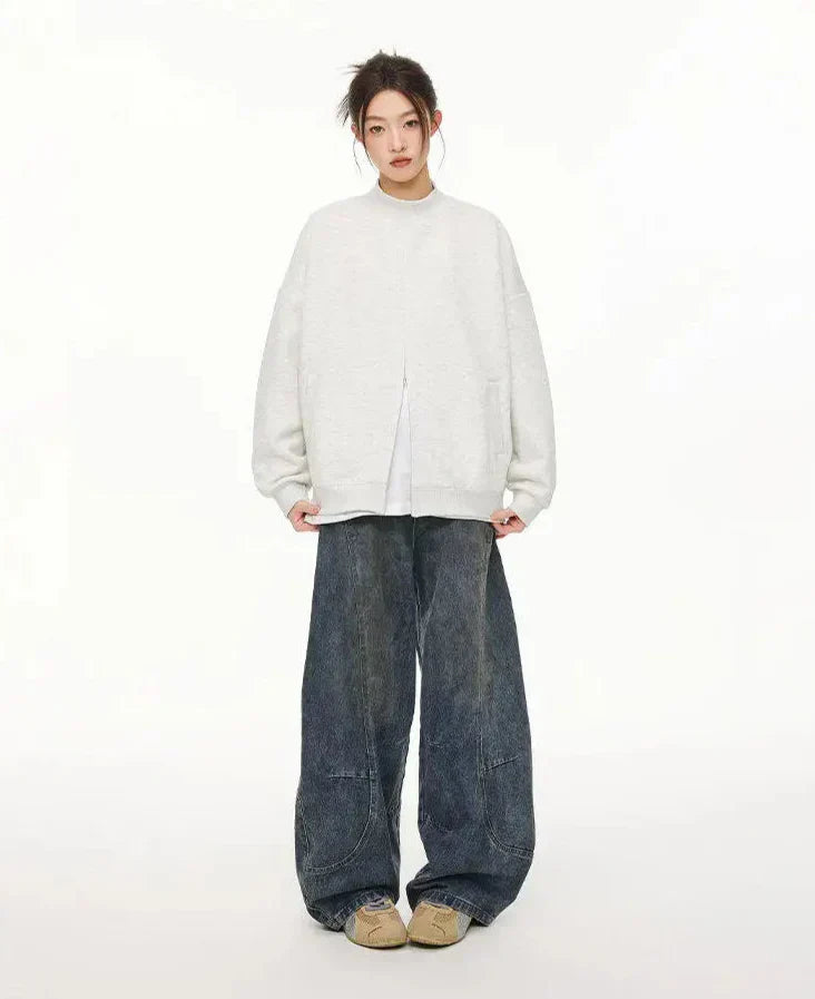 Stylish Streetwear Casual Zipper Sweatshirt