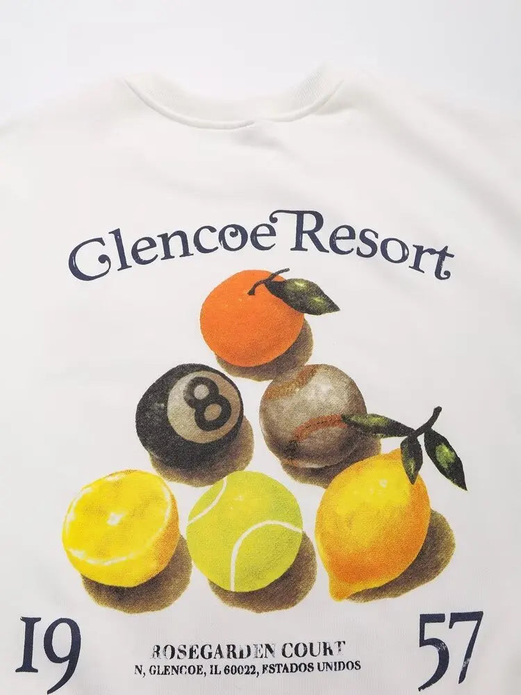 Cozy Oversize Autumn Print Sweatshirt