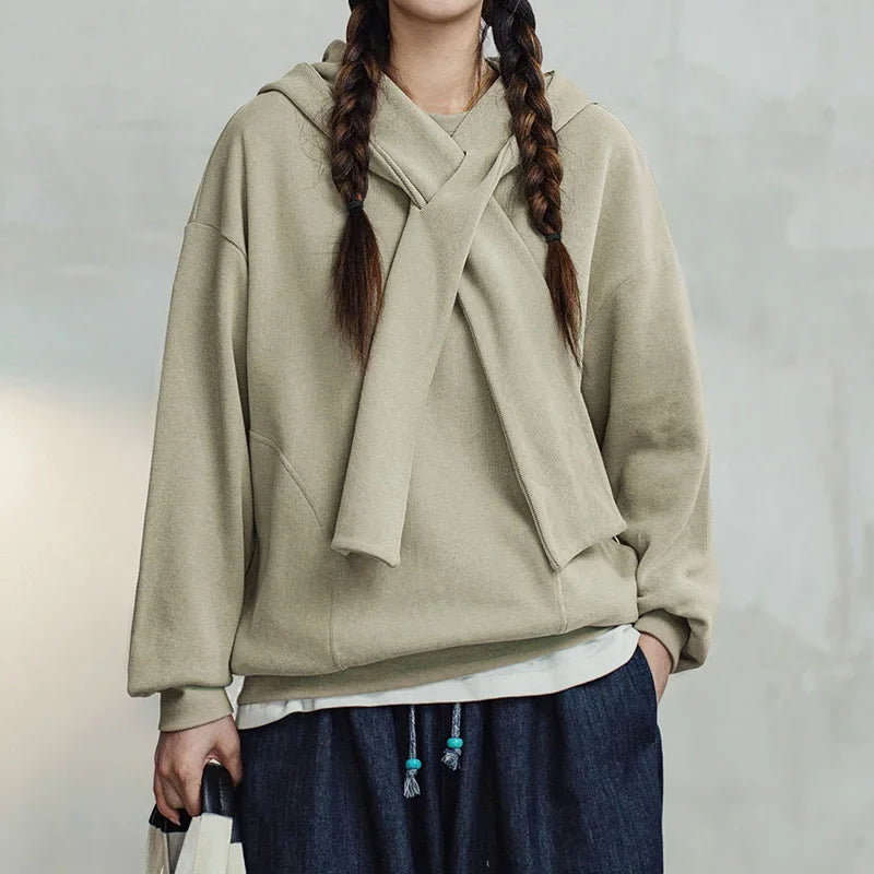 Trek Theme Print Cape Style Sweatshirt