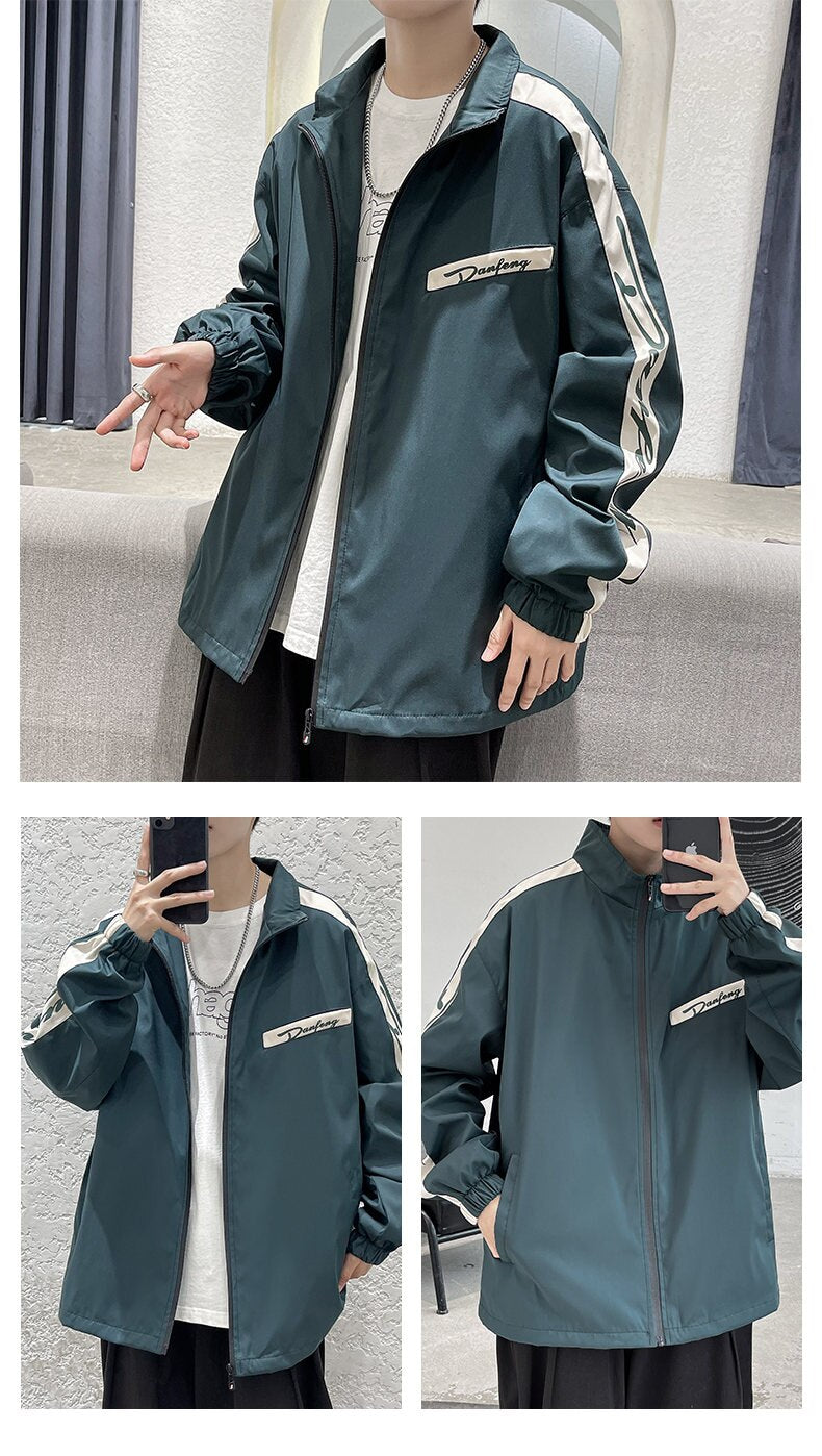 Spring Stand Collar Windbreaker Jacket