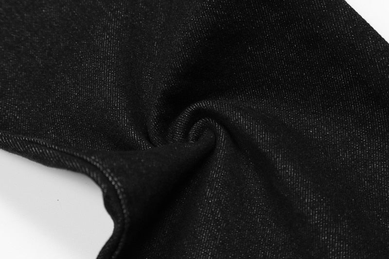 Black Baggy Star Denim Jeans