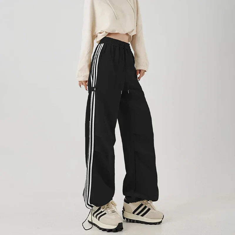 Y2K Wide-Leg Track Sweatpants