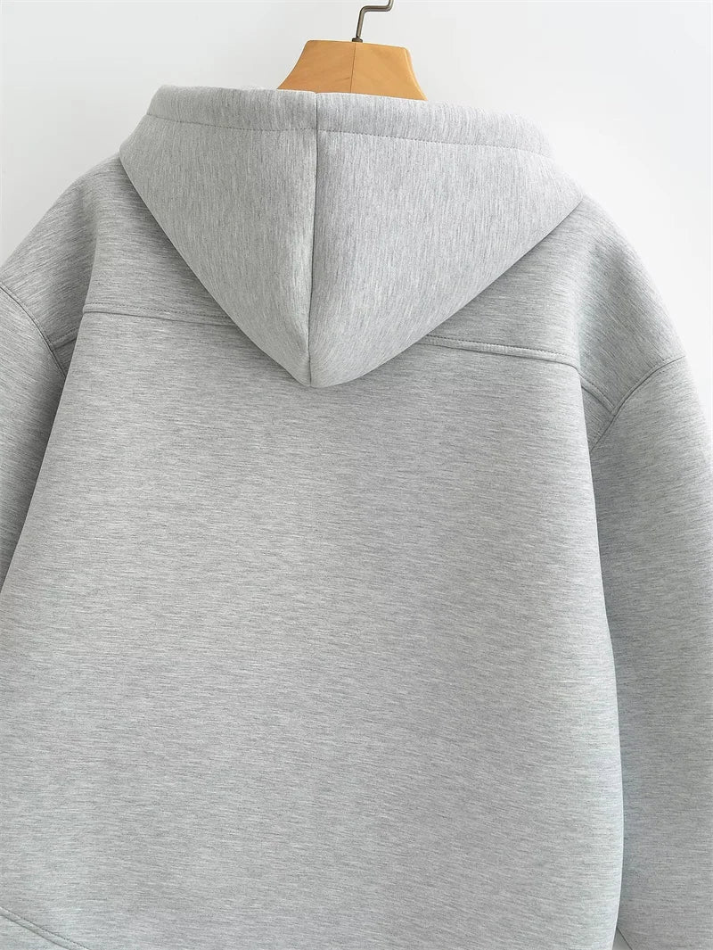 Thick Solid Zip-Up Hoodie