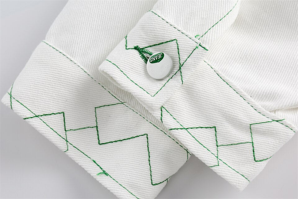 X Mark White Varsity Jacket