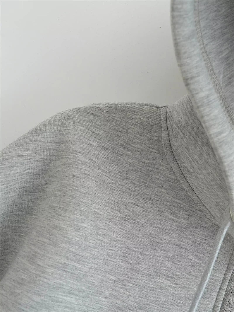 Thick Solid Zip-Up Hoodie