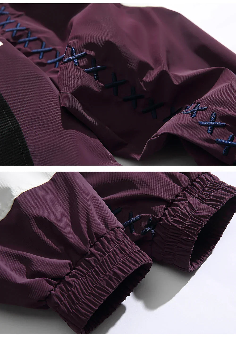 Embroidery Stripe Patchwork Jacket