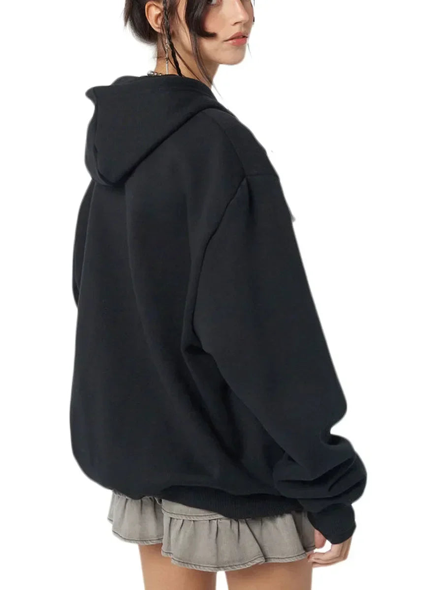 Cool Gothic Skull Print Streetwear Sweatshirt