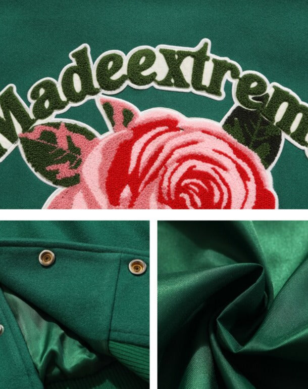 Vintage Flower Varsity Jacket