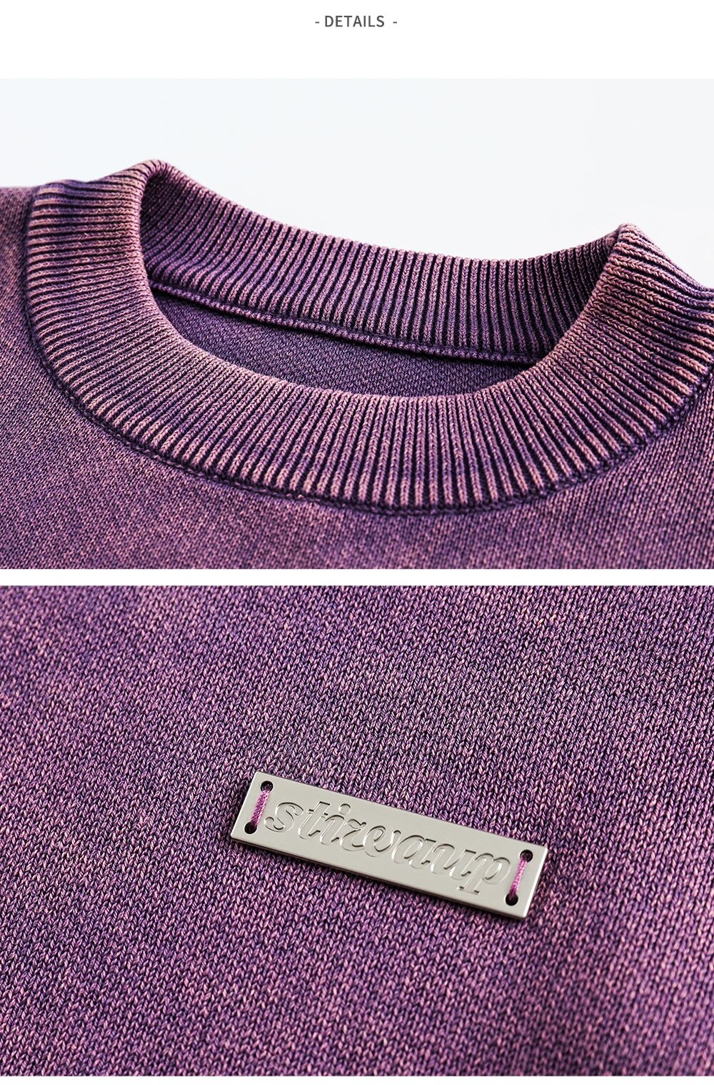 Patched Solid Color Sweatshirt