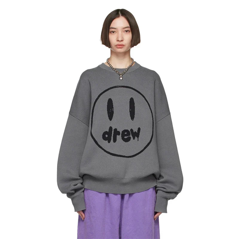 Cozy Loose Fitting Fleece Round Neck Sweatshirt