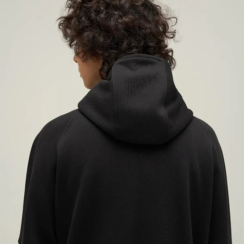 Punk Oversized Letter Embroidered Stand Sweatshirt